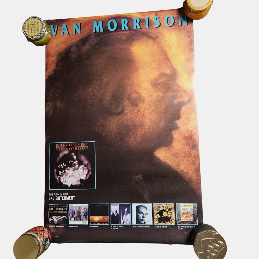 Van Morrison Enlightenment Vintage 1991 Promo Album Poster 24x36 PolyGram Rock